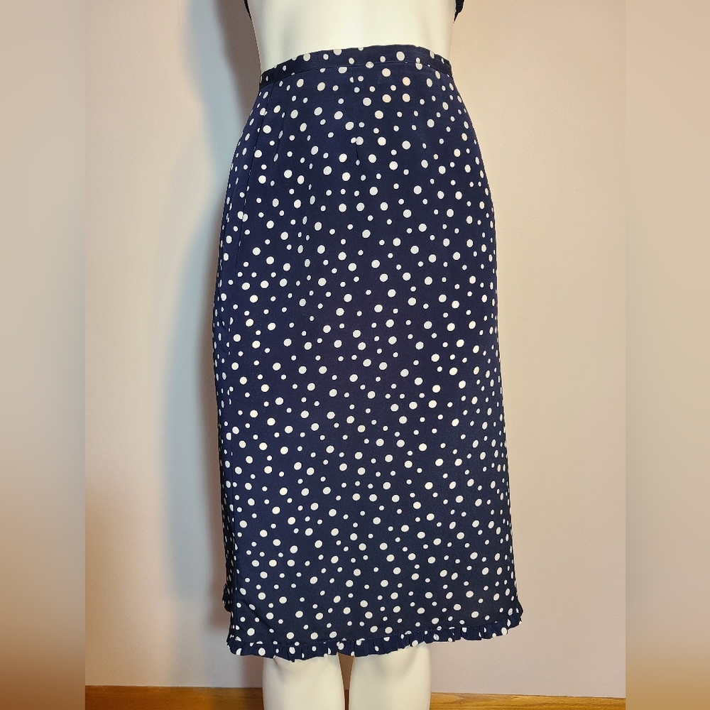 Women's polka dot blue skirt
